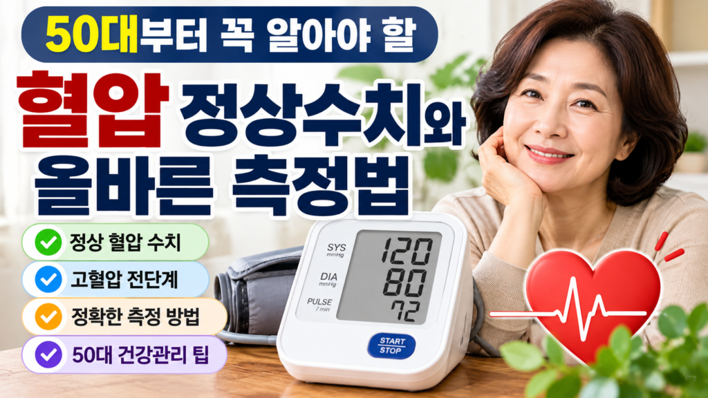 50대 혈압 정상수치와 올바른 혈압 측정법 안내
